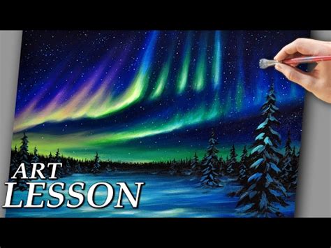 Northern Lights Painting Tutorial Easy - Easy Painting