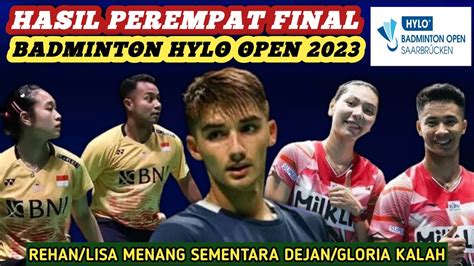 Hasil Semua Sektor Perempat Final Badminton Hylo Open 2023 Hari Ini