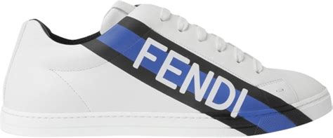 Fendi Fendi Leather Sneaker 'Fendi Logo - White Blue' 7E1380-AD7N-F1BNW ...