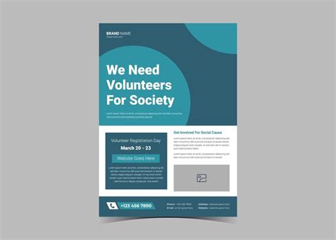 Volunteer needed flyer template design 3323036 Vector Art at Vecteezy 
