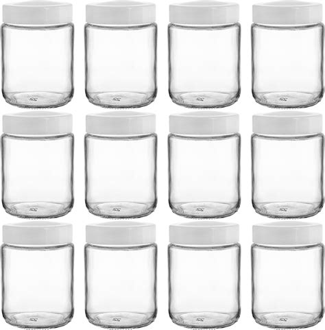 Hedume Lot De Bocaux En Verre Transparent De Ml Avec Couvercles