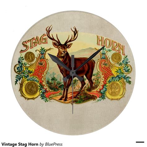 Vintage Stag Horn Clocks Clock Deer Wall Deer Clock