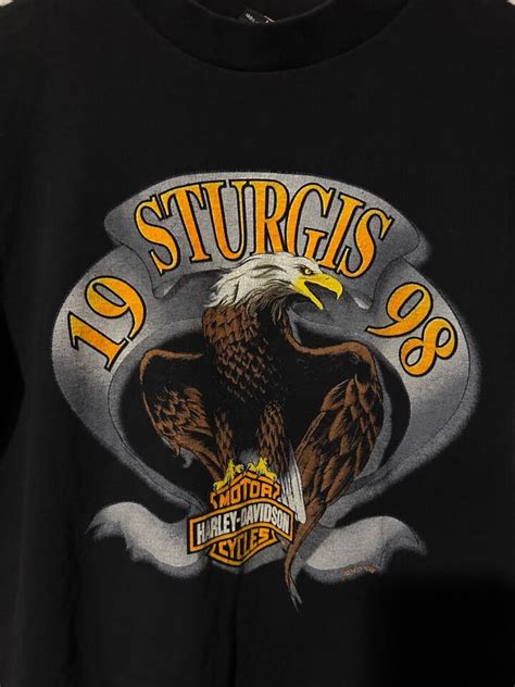 Harley Davidson Vintage Sturgis 1998 Black Hills Dakota Shirt Double