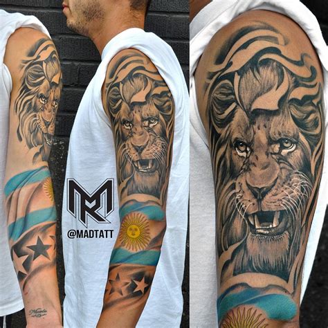 Argentina Lion Sleeve | Wild tattoo, Lion sleeve, Lion tattoo