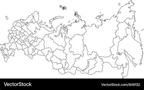 Карта россии контурная карта для печати черно белая с городами