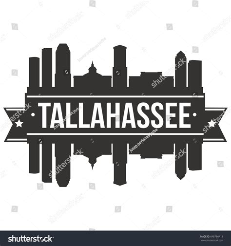 Tallahassee Skyline Silhouette Design City Vector Stock Vector Royalty Free 648786418