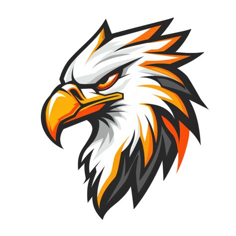 Fierce Eagle Head Mascot With Striking Colors 44773927 PNG