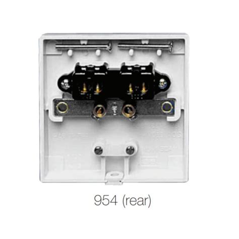 1 Gang 20a Flex Outlet Plate Bottom Entry White Plastic Square