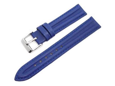 Uhrenarmband Echtes Leder Mm Blau Von Herzog Wasserfest Doppelwulst