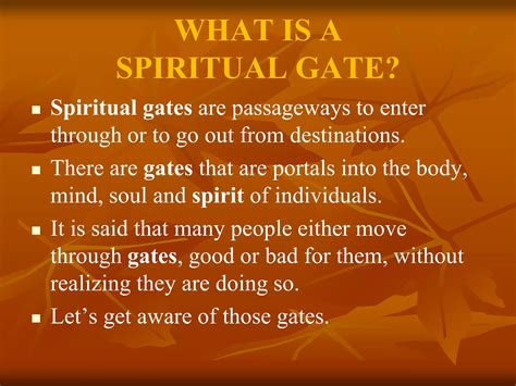 Spiritual Gates Ppt