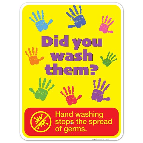 Hand Washing Signs For Kids, Hand Washing Stops The Spread, - Walmart.com