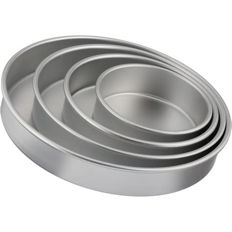 Wilton Performance Pans Tierd Cake Aluminum Pan Set Round 4 Piece