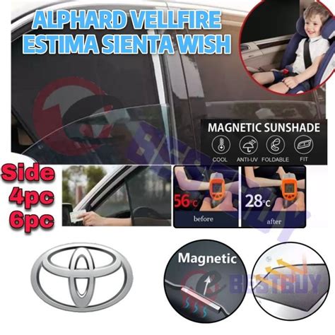 Magnetic Toyota MPV Sunshade Side Window Curtain Magnet Alphard