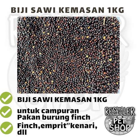 Jual BIJI SAWI KEMASAN 1 KG PAKAN BURUNG BIJI SAWI PAKAN CAMPURAN FINCH