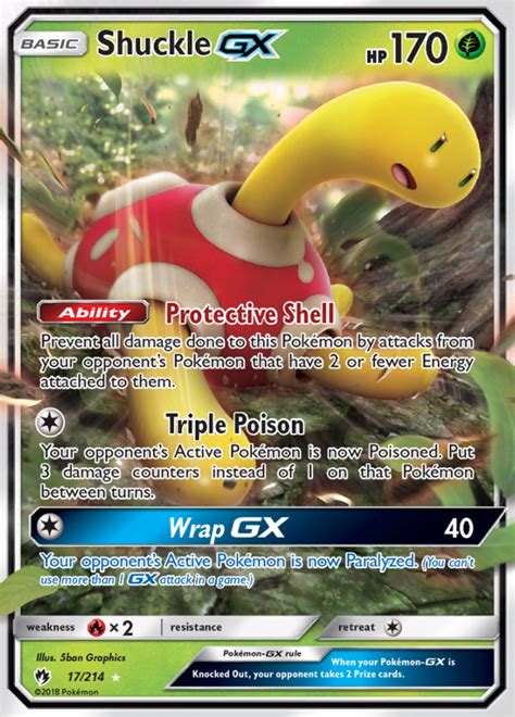 Shuckle GX Lost Thunder Rare Holo GX Pokemon TCG DigitalTQ