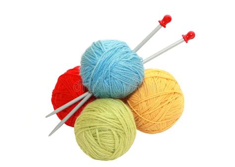 Color Yarn Balls And Knitting Needles Stock Image - Image: 29124791