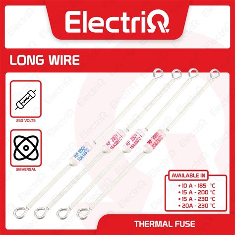 Electriq Rf Long Wire Thermal Fuse V Ceramic Temperature Fuse For