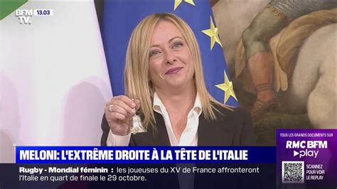 Giorgia Meloni première femme chef de gouvernement en Italie a pris