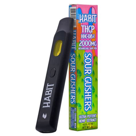 Thcp Hhc D8 Rechargeable Vape Pen Sour Gushers Habit Cbd