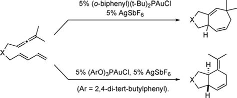 在金催化的丙二烯 二烯反应中配体控制获得 4 2 和 4 3 环加成journal Of The American