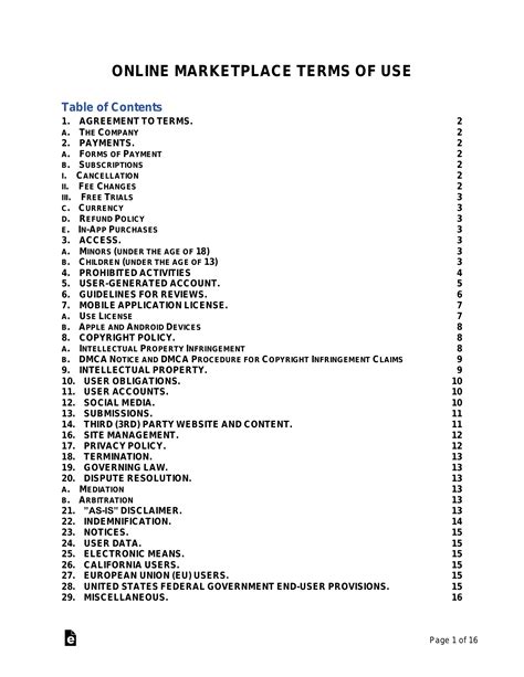 Free Payment Terms And Conditions Template And Generator Pdf Word Eforms