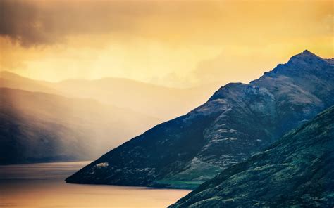 Wallpaper Sunlight Landscape Mountains Sunset Sea Lake Water