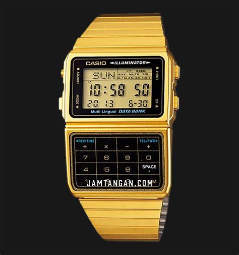 Casio General Dbc G Df Digital Dial Gold Stainless Steel Strap