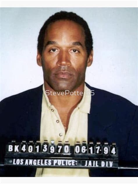 "Oj simpson mugshot" Sticker by StevePotter55 | Redbubble