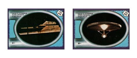 Stickers From The Topps Trading Card Set For Star Trek The Motion Picture Series Y Peliculas