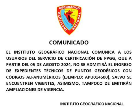 Comunicado Campa As Instituto Geogr Fico Nacional Plataforma Del