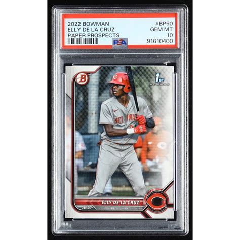 Elly De La Cruz 2022 Bowman Prospects BP50 RC PSA 10 Pristine Auction