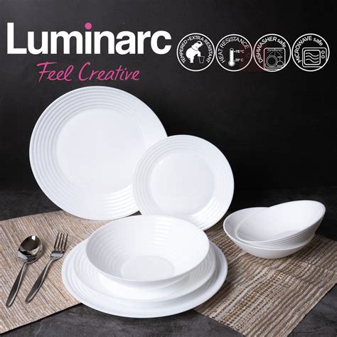 Luminarc Harena White Loose Pinggan Makan Kuah Piring Kuih Oval