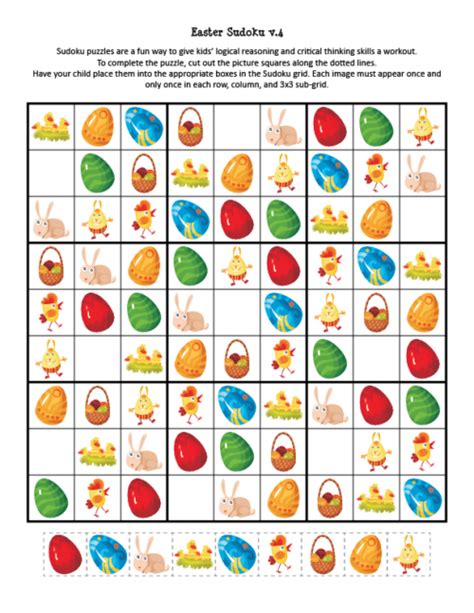 Easter Sudoku Puzzles Gift Of Curiosity