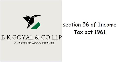 Section 56 Of Income Tax Act 1961