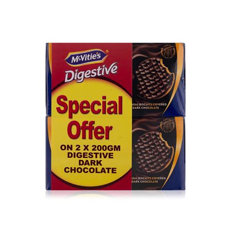 Mcvities Dark Chocolate Digestive Biscuits 200g X 2 Spinneys Uae