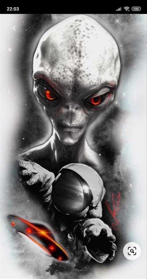 Pin By Danilo Nixzera On Exemplos Dark Art Tattoo Alien Tattoo Ufo