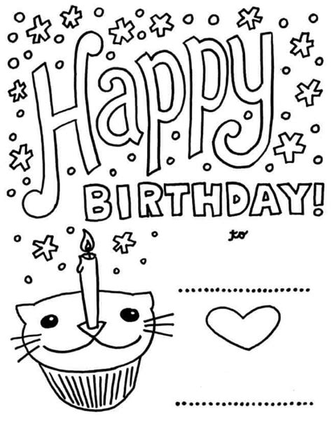 Happy Birthday Coloring Pages – Printable Coloring Pages