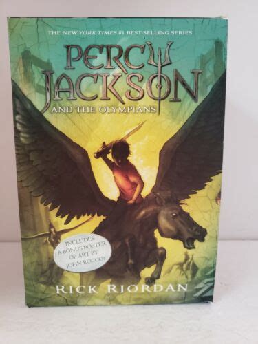 Percy Jackson And The Olympians 5 Book Paperback Boxed Set W Poster Ebay