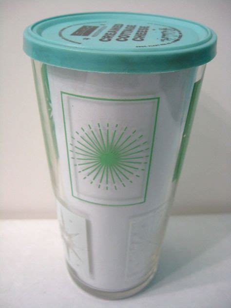 Vintage Sealtest Cottage Cheese Glass Mcm Water Tumbler Atomic Starburst Mid Century Modern