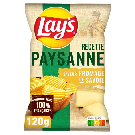 Chips Paysannes Saveur Fromage De Savoie Lays Le Sachet De G