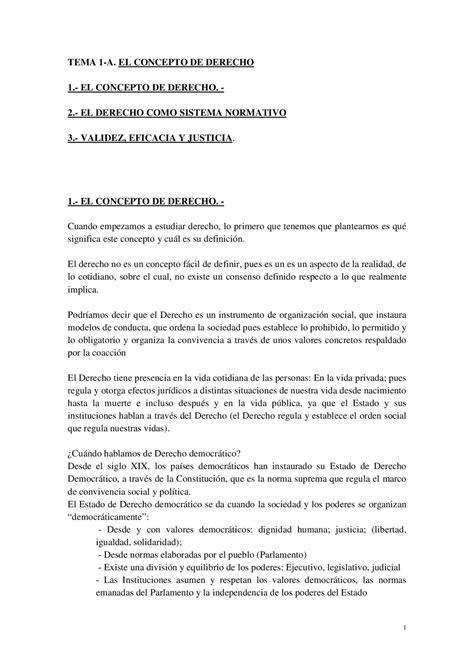 Tema 1 Teoría Del Derecho Docsity