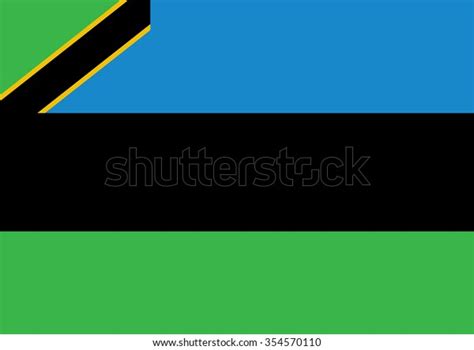 Zanzibar National Flag Vector Illustration Design Stock Vector (Royalty ...