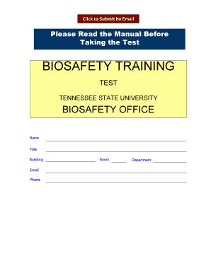 Fillable Online Tnstate Bloodborne Pathogens Training Tennessee State