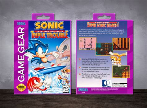 SEGA Game Gear Game Case - Sonic the Hedgehog: Triple Trouble