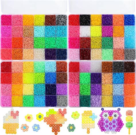 Lenwen 52000 Pcs Fuse Beads 96 Colors 26 Mm Tiny Mini Fuse Beading Melty Beads With