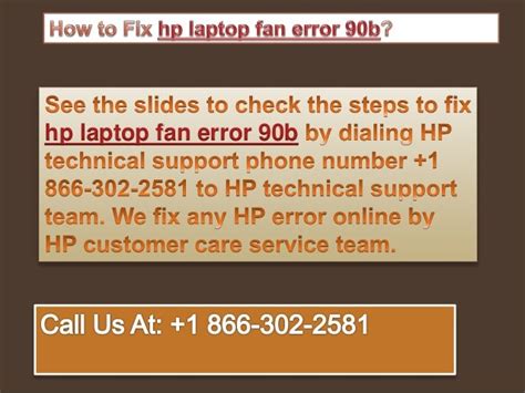 How To Fix Hp Laptop Fan Error 90b Call 1 866 302 2581