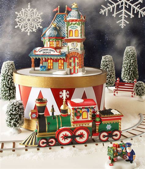 Department 56 North Pole Series Northern Lights Train Depot