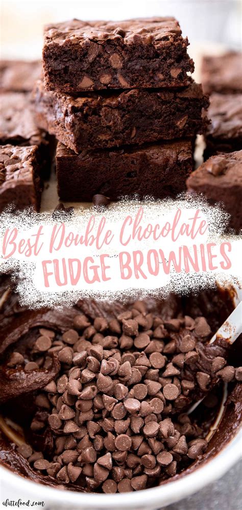 Double Chocolate Fudge Brownies A Latte Food