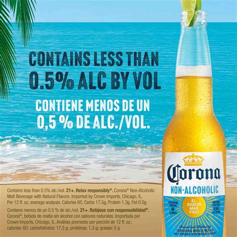 Corona Non Alcoholic Malt Beverage Mexican Import Brew 12 Oz Bottles 6