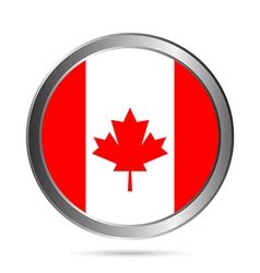 Canada flag button Royalty Free Vector Image - VectorStock